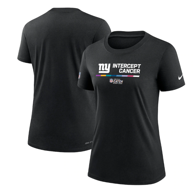 Women's New York Giants 2022 Black Crucial Catch Performance T-Shirt(Run Small) Women's New York Giants 2022 Black Crucial Catch Performance T-Shirt(Run Small)